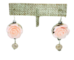 Peach rose earrigns