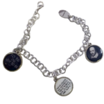 thin three charm bracelet shakespear