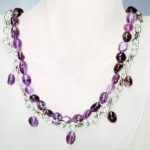 Pietra Multi Strand Amethyst Gemstone Necklace