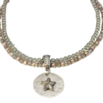 Starfish pearl crystal necklace