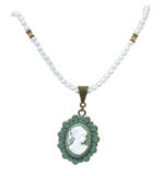 Cameo Necklace with Pearl and Crystals - Image 6