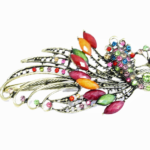 Peacock hair clip