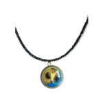 Crystal Necklace with Resin Pendant
