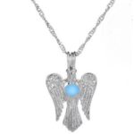 Angel Pendant Necklace Blue Glow in the Dark