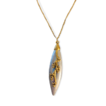 Silver Gold Floral Pendant Necklace