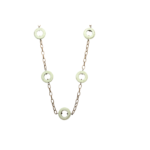 White Turquoise Geometric Long Necklace