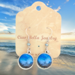 Beach Sand and Ocean Wave Earrings