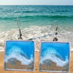 Ocean wave earrings