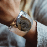 Go Gray Silver Rhodium Cuff Bracelet