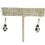 Dalmatian Jasper Spotted Gemstone Earrings