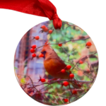 Memorial Cardinal Ceramic Ornament