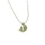 Child's Cow Jumping Over the Moon Gold Pendent Necklace