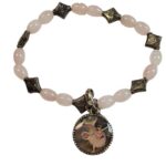 Degas Ballerina Rose Quartz Charm Bracelet
