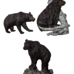Handmade Clay Bear Magnets and Brooches