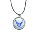 Dropship Officially Licensed Military Logo Pendant Necklaces: Army, Navy, Air Force, Marine Corp, Coast Guard