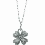 Silver Dogwood Flower Charm Necklace