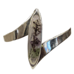 Floral Resin Ellipse Cuff Bracelet