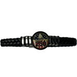 Officially Licensed Navy Braided Leather Bracelet - 250th Anniversary Collection
