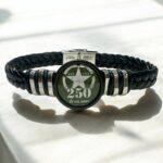 DROPSHIP 250th Anniversary Collection Army Braided Leather Bracelet - Officially Licensed
