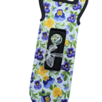 Blue & Yellow Floral Wine Bag | Stylish Flower Pattern Wine Tote