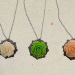 Victorian Rose Pendant Necklace
